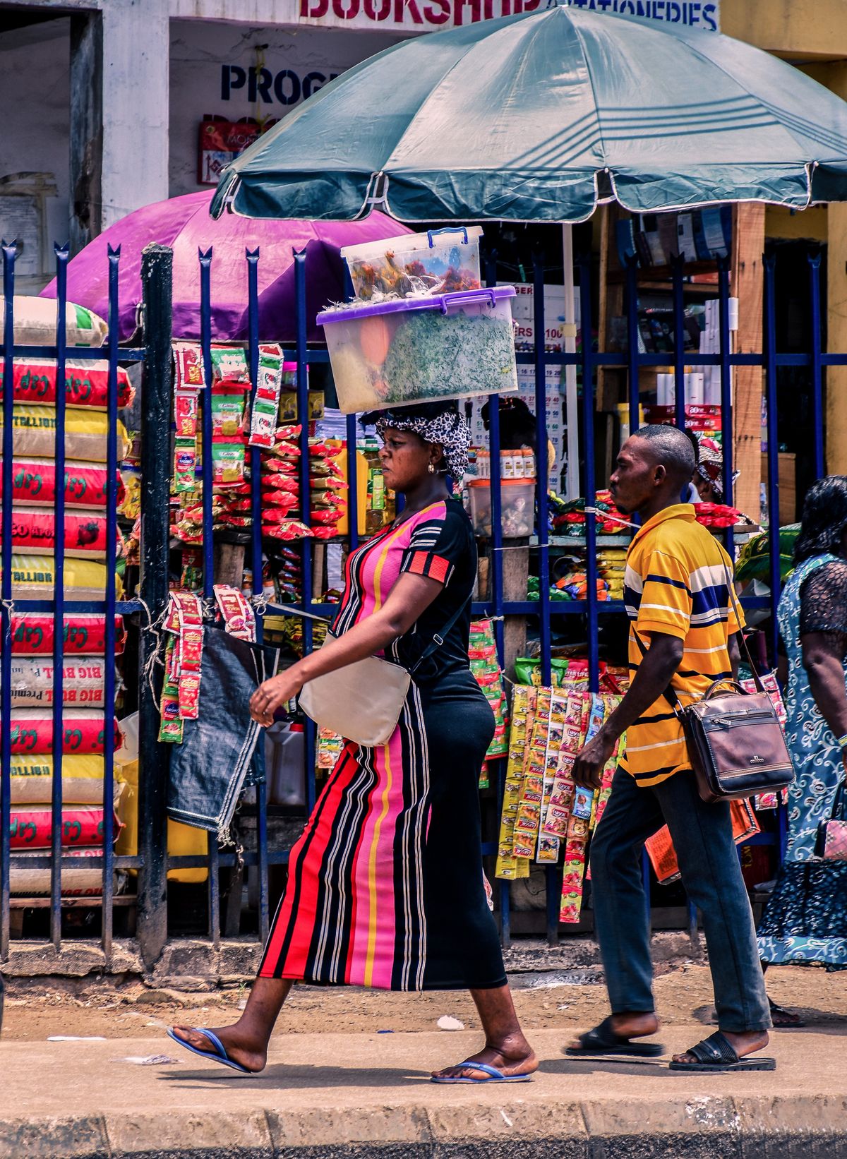 Market street in Benin City